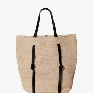 Janessa Leoné Tanner bag natural straw